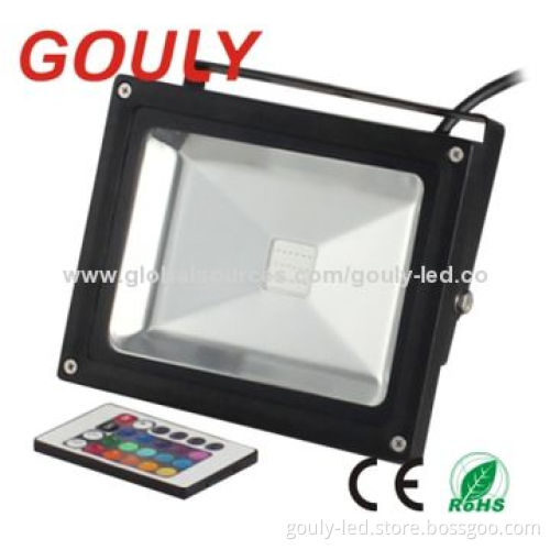 LED Floodlight, Silver/Black and White Shell, 85-265V AC Voltage
